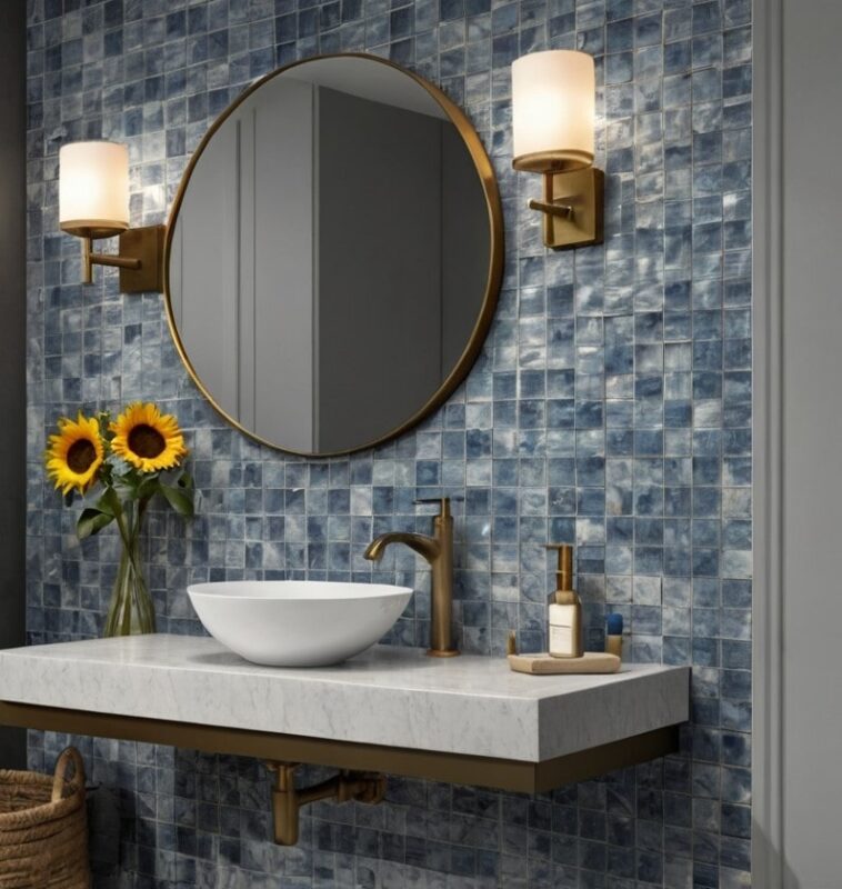 How To Use Blue and White Tile In Bathroom?