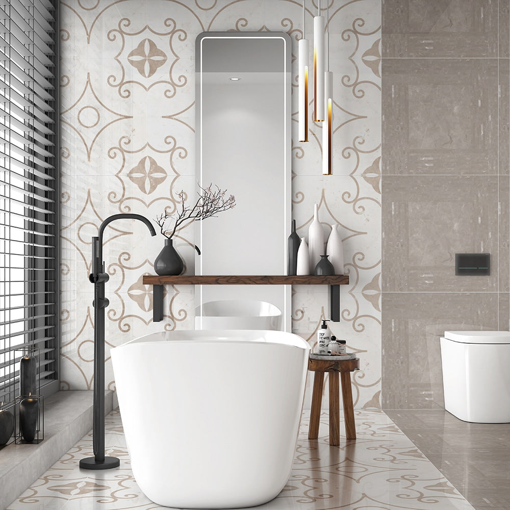 A Glamorous Designer Marble Bathroom At A Discount