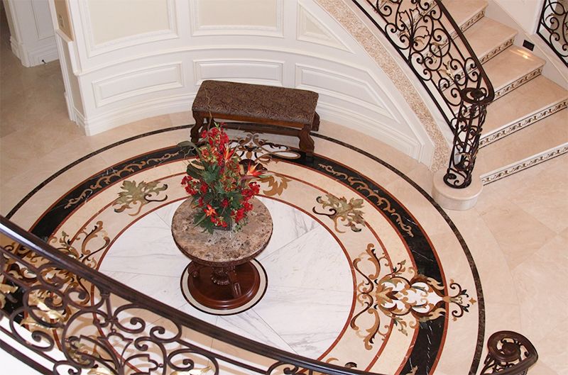 Create a Film Star Entrance with Designer Marble Floor Medallions