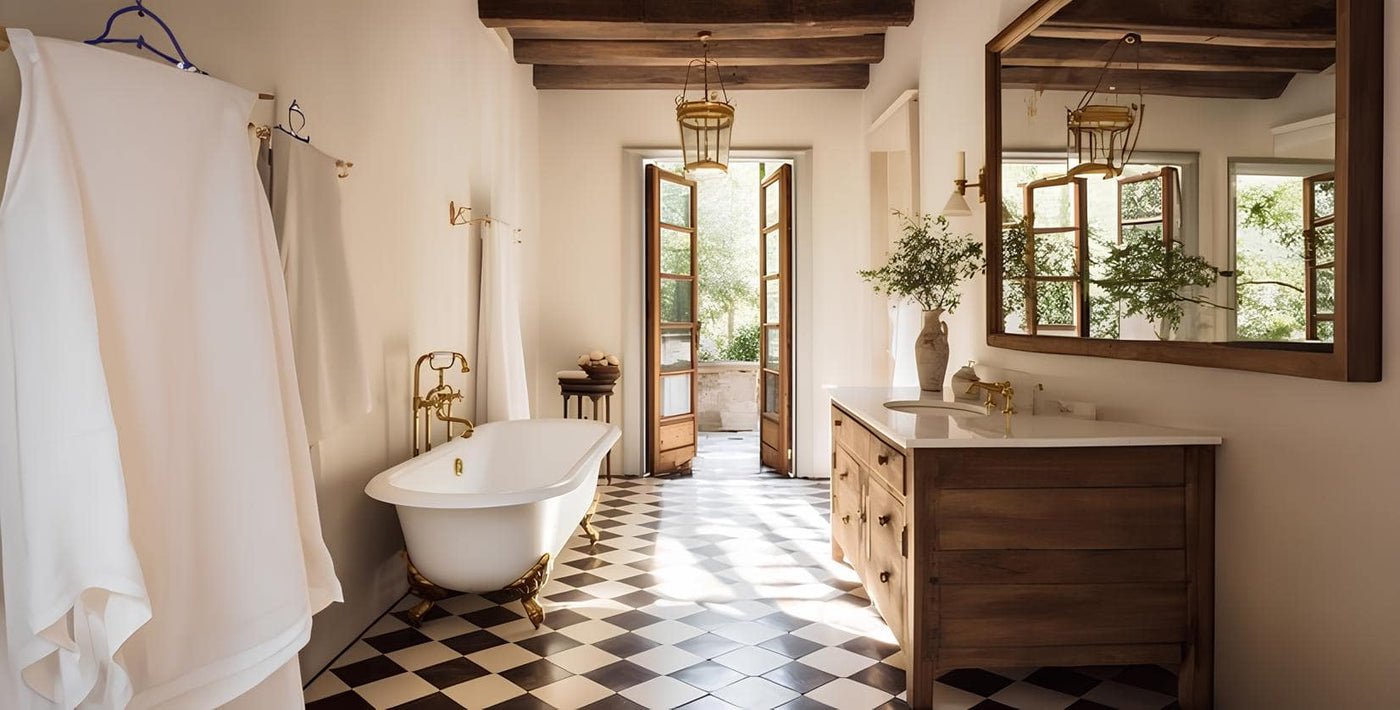 The Finishing Touch: Farmhouse Bathroom and Dreamy Tiles
