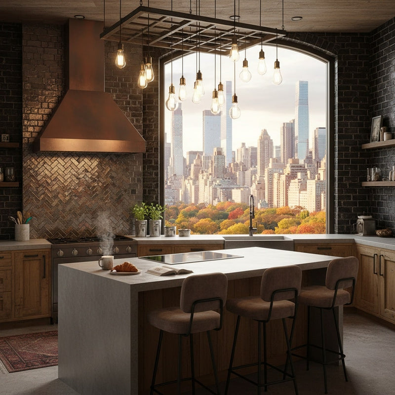 A New Yorker's Loft: 10 Affordable Tiles for an Industrial Kitchen Vibe