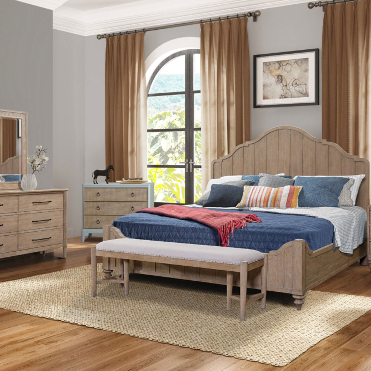 Elegant Design Panel Bed With Transitional Casual Design, photo 2 of 6