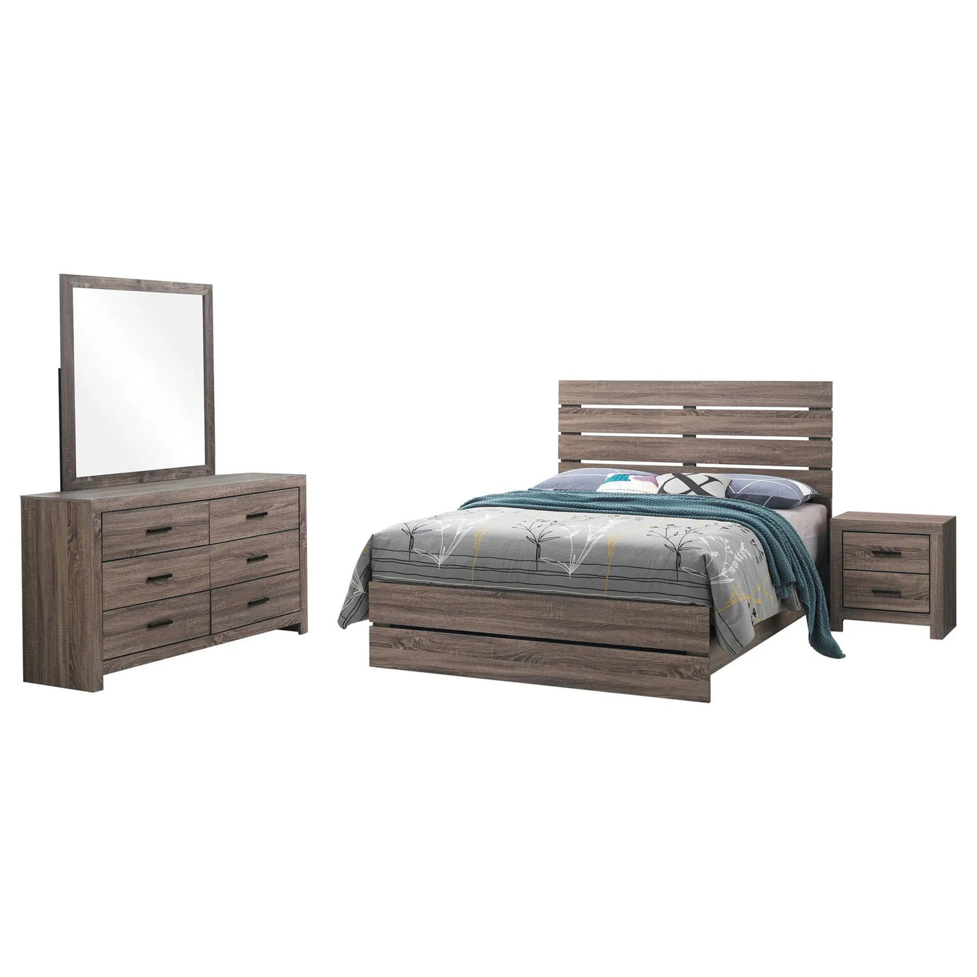 Geary - Slatted Headboard Panel Bedroom Set by HouseOfZazla