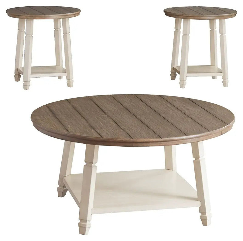 Bolanbrook - Occasional Table Set (Set of 3) - White / Brown / Beige by Unique Piece Furniture