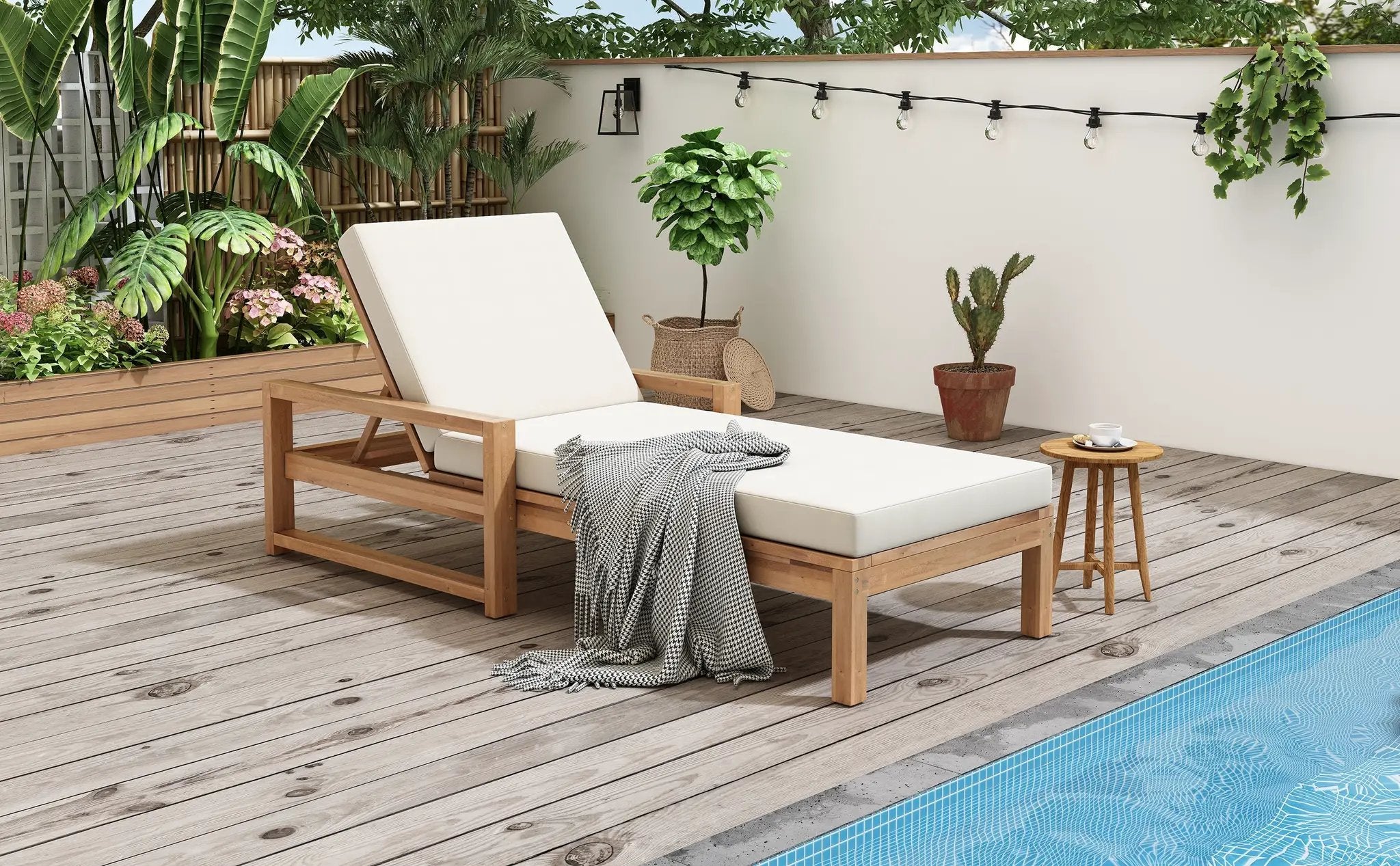 TREXM Outdoor Lounge Chairs Set of 2 by HouseOfZazla