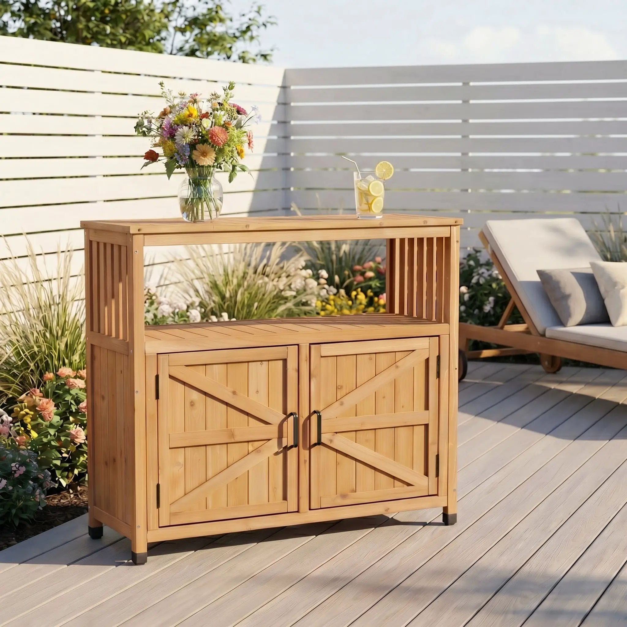 Patio Bar Table Set With Storage by Unique Piece Furniture
