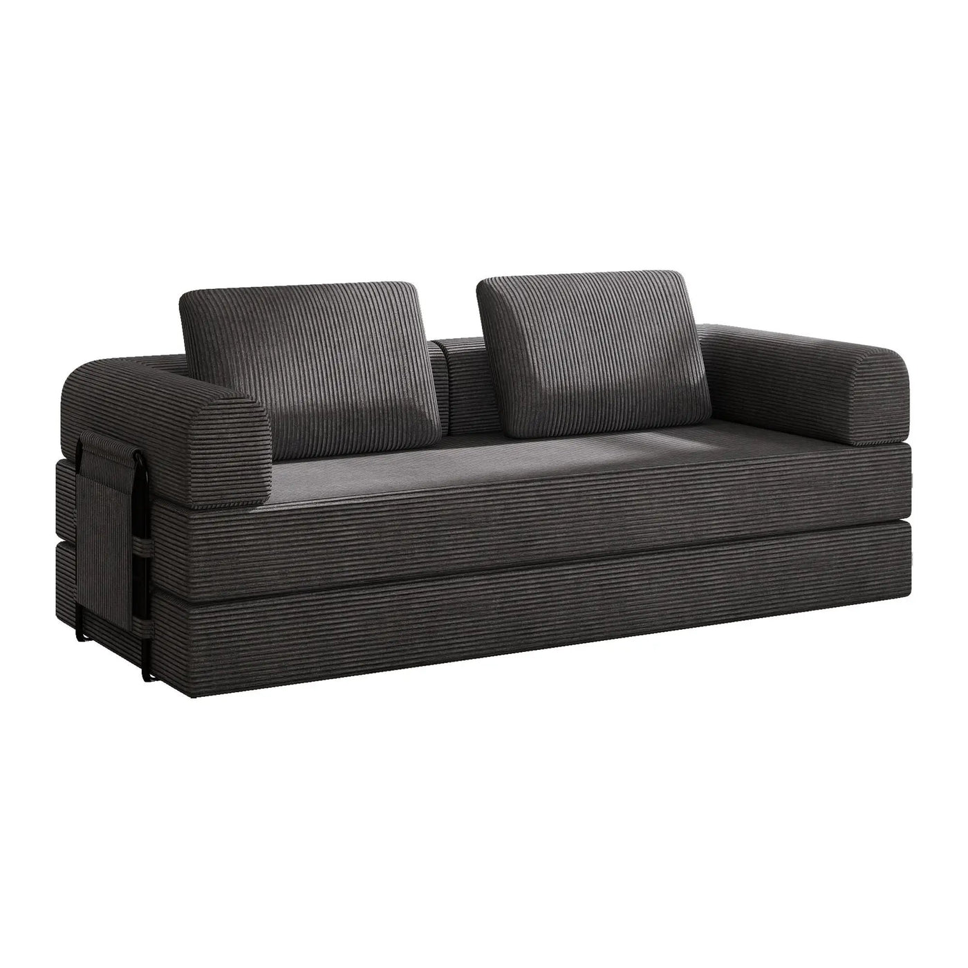 Convertible Sleeper Sofa Bed With Cylindrical Pillow by HouseOfZazla