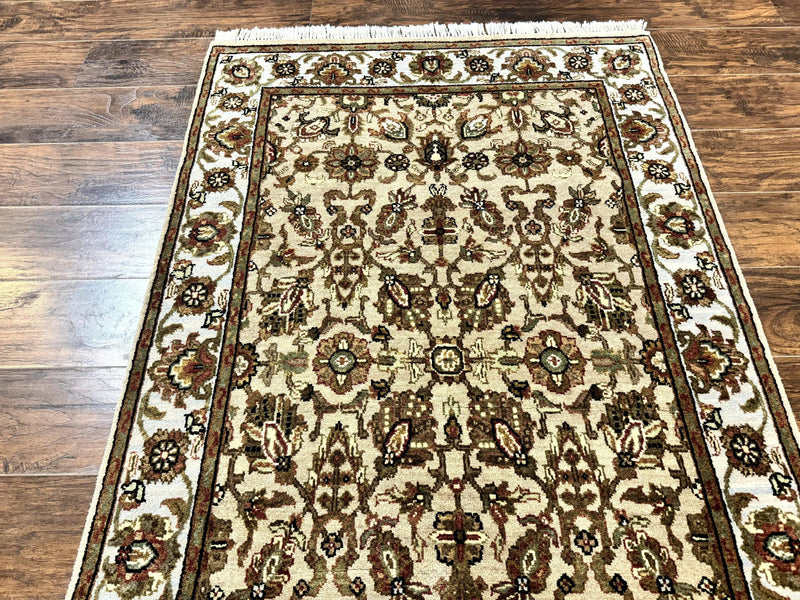 Pak Persian Rug 4x6, Floral Allover Vintage Oriental Carpet, Handmade Wool Rug by Jewel Rugs