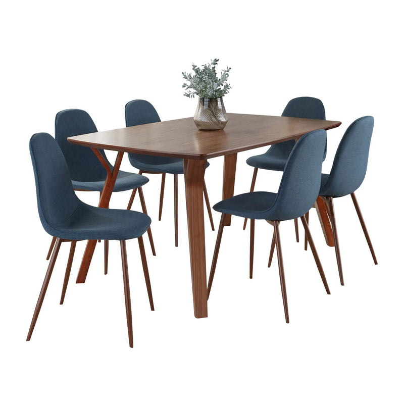 Folia Pebble - 7 Piece Mid Century Modern Dining Set by HouseOfZazla