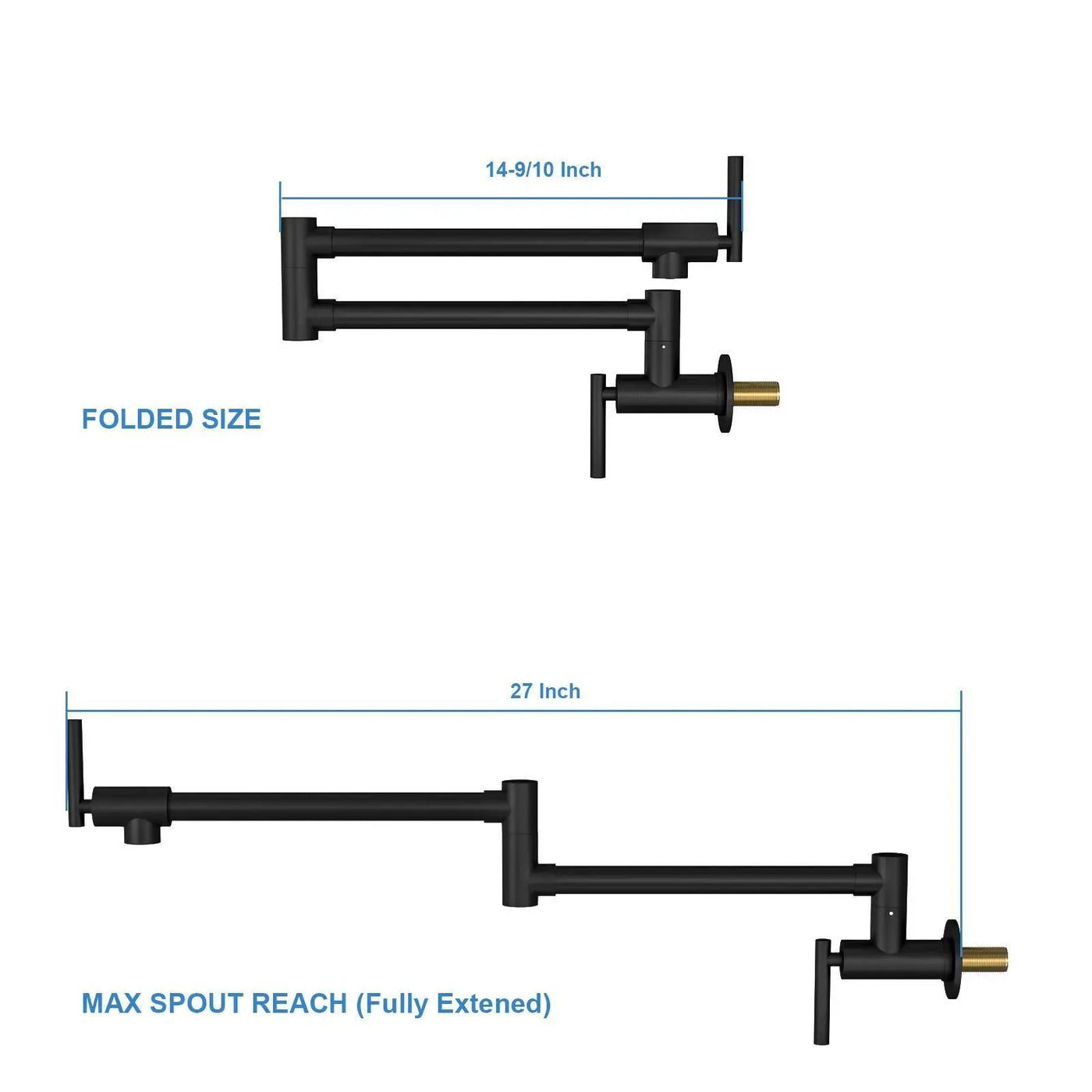 Modern Design Wall Mount Pot Filler Faucet Folding Stretchable by HouseOfZazla