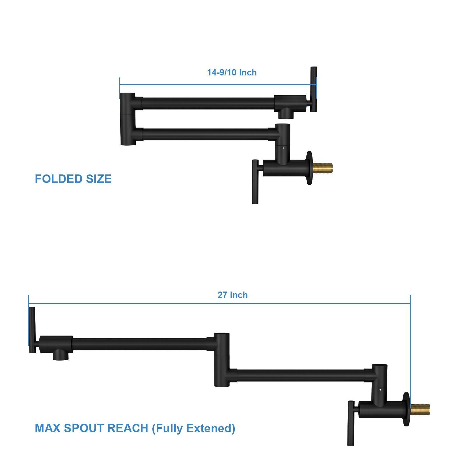 Modern Design Wall Mount Pot Filler Faucet Folding Stretchable by HouseOfZazla