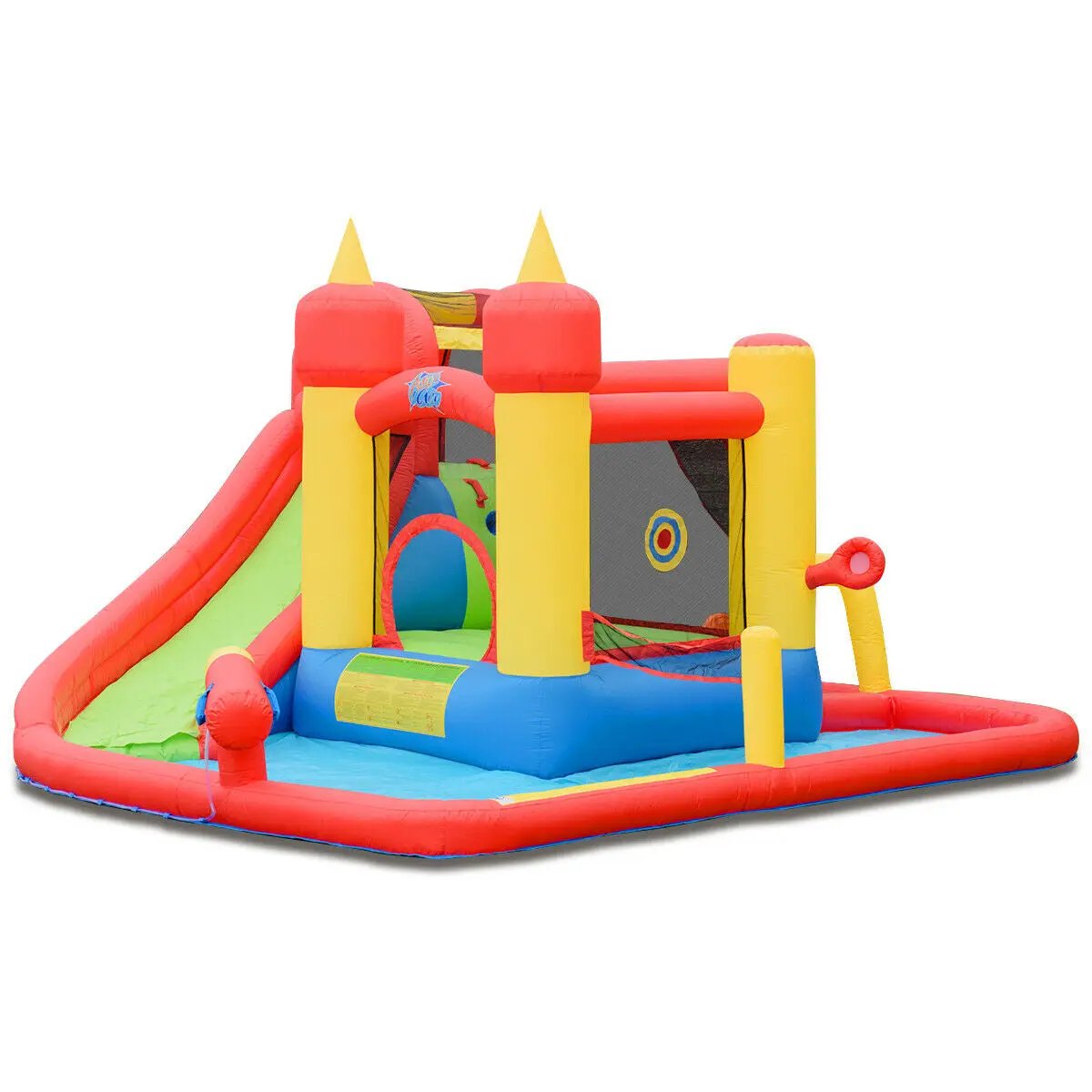 Inflatable Water Slide Jumper Bounce House with Ocean Ball without Blower by DirectDeals