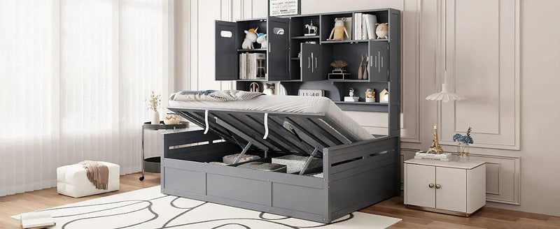 Daybed With All-In-One Cabinet And Shelf by HouseOfZazla