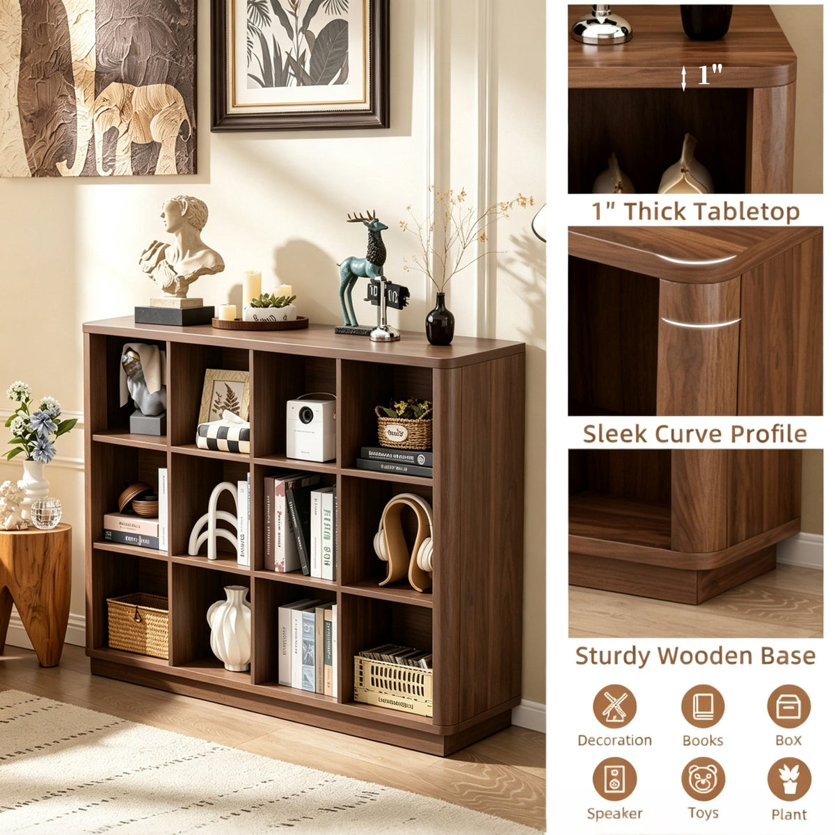 Book Shelf Cube Storage Organizer Bookcase - 12 Cubes, photo 3 of 9