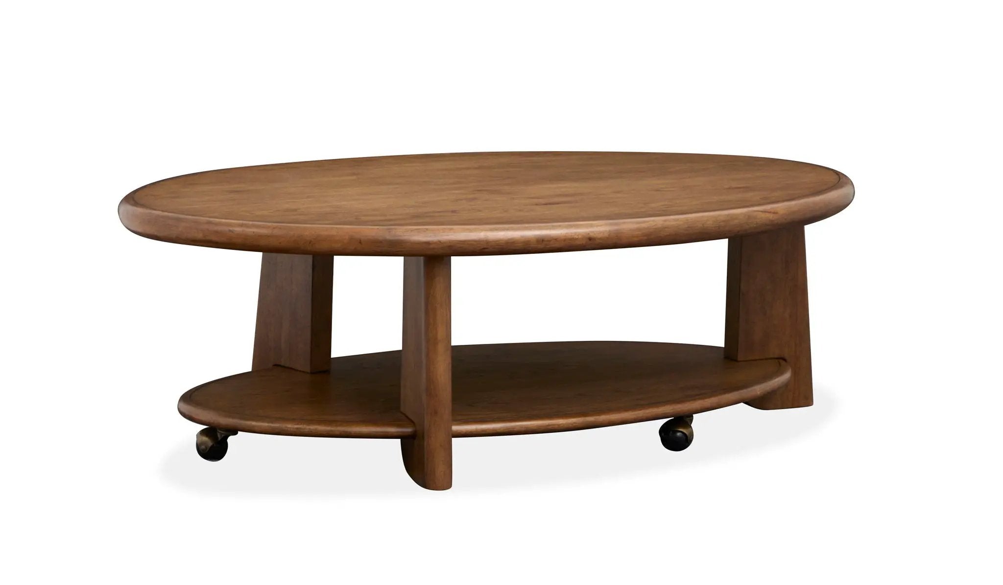Tanner - Oval Cocktail Table With Casters - Tawny Brown by Unique Piece Furniture