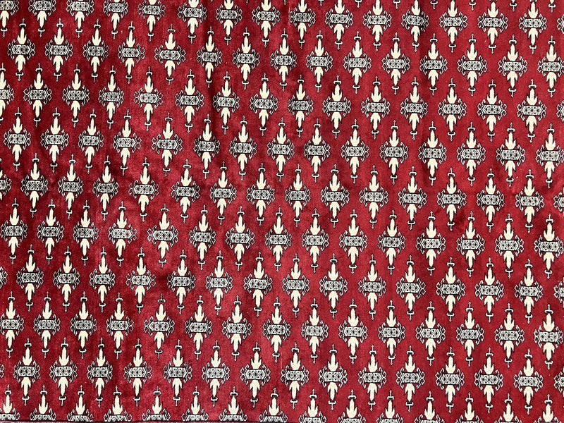 Pakistani Turkoman Bokhara Rug 6x9, Fine Wool Vintage Hand Knotted Handmade Yamud Oriental Carpet 6 x 9, Red Turkoman Rug, Tribal Rug by Jewel Rugs