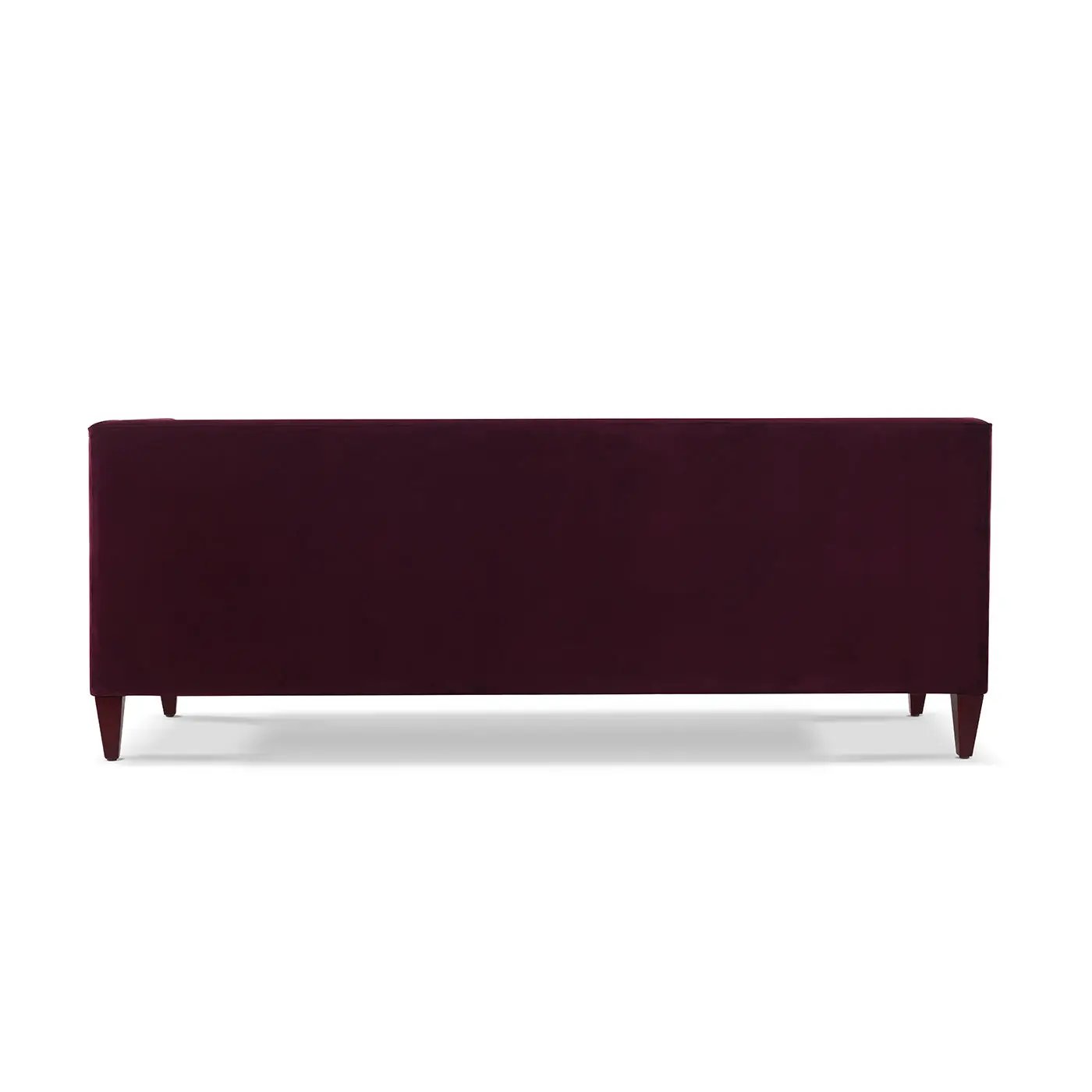 Jack 84" Modern Tuxedo Tufted Sofa, Burgundy Velvet by HouseOfZazla