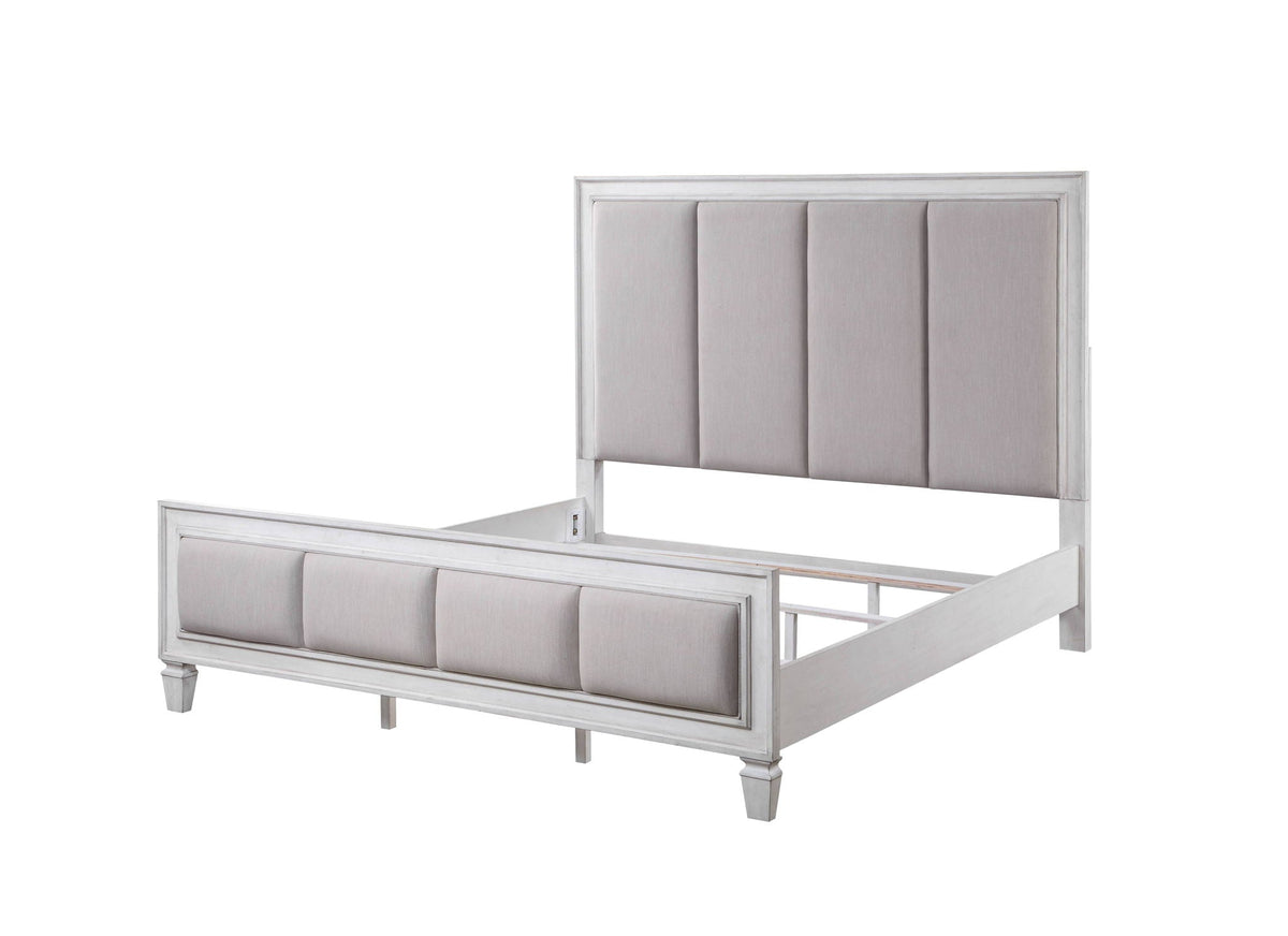 Katia Upholstered Bed with Plush Headboard - Gray, photo 2 of 4