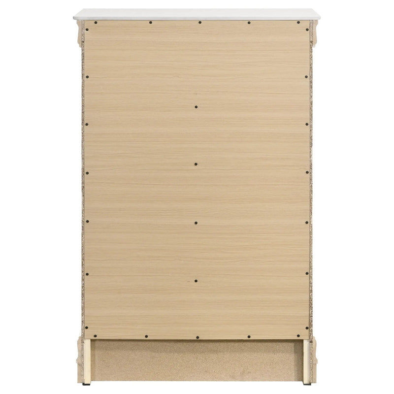 Louis Philippe 5-drawer Bedroom Chest White by Unique Piece Furniture