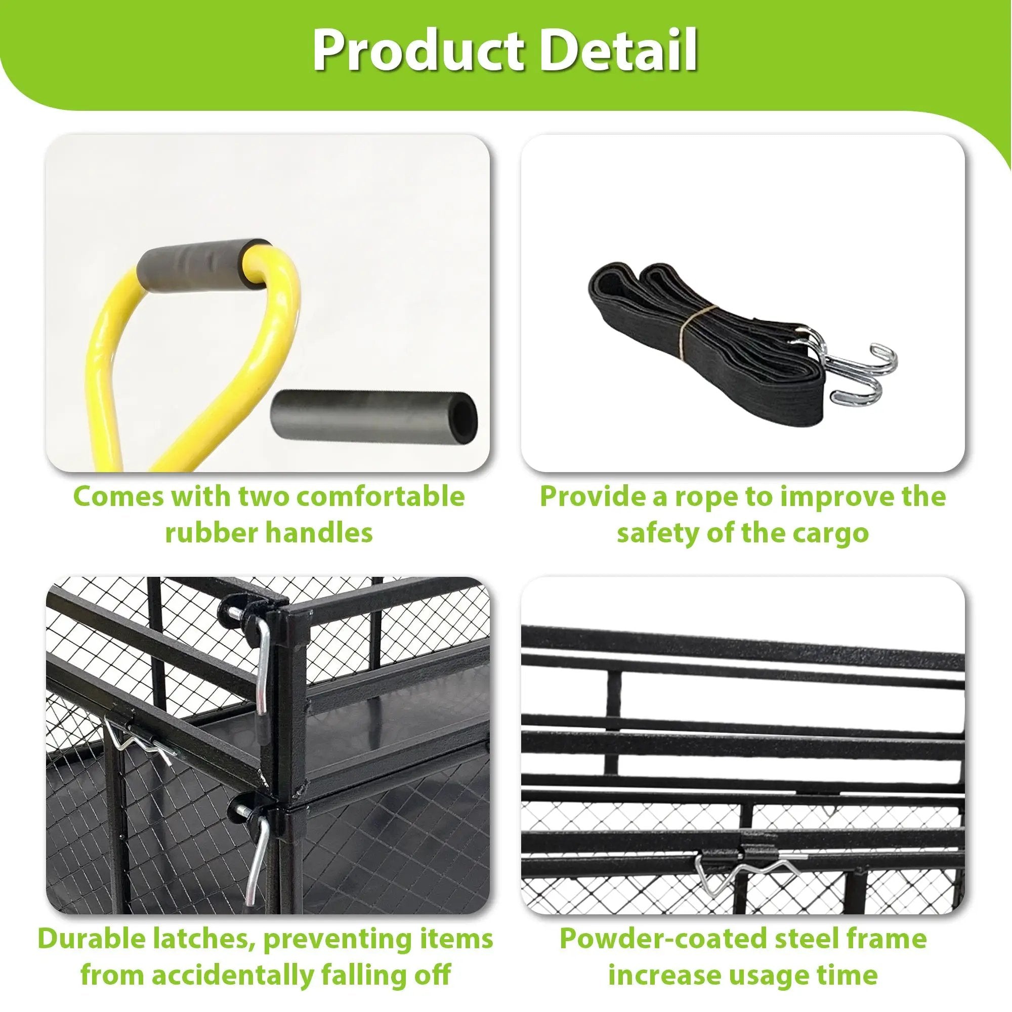 Steel Garden Cart, Heavy Duty 1400 lbs Capacity by HouseOfZazla