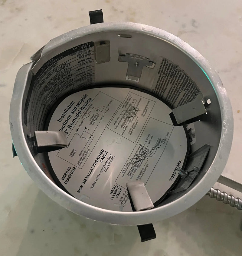 HALO H27 6 in. Aluminum Recessed Lighting Housing for Remodel Shallow Ceiling, Insulation Contact, Air-Tite by Selzalot