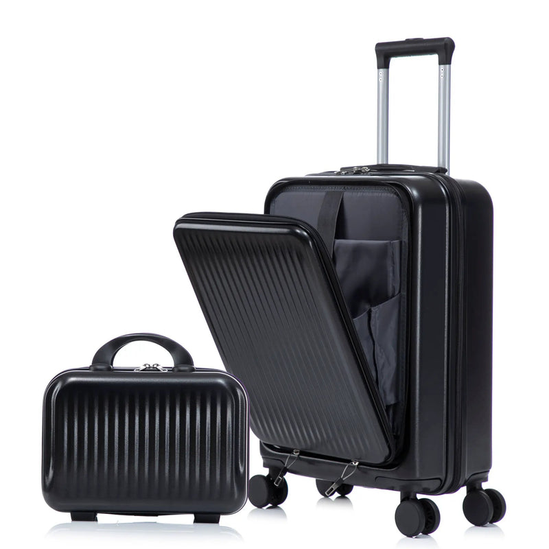 14' & 20' ABS Spinner Wheel Luggage Set with Cosmetic Case by HouseOfZazla