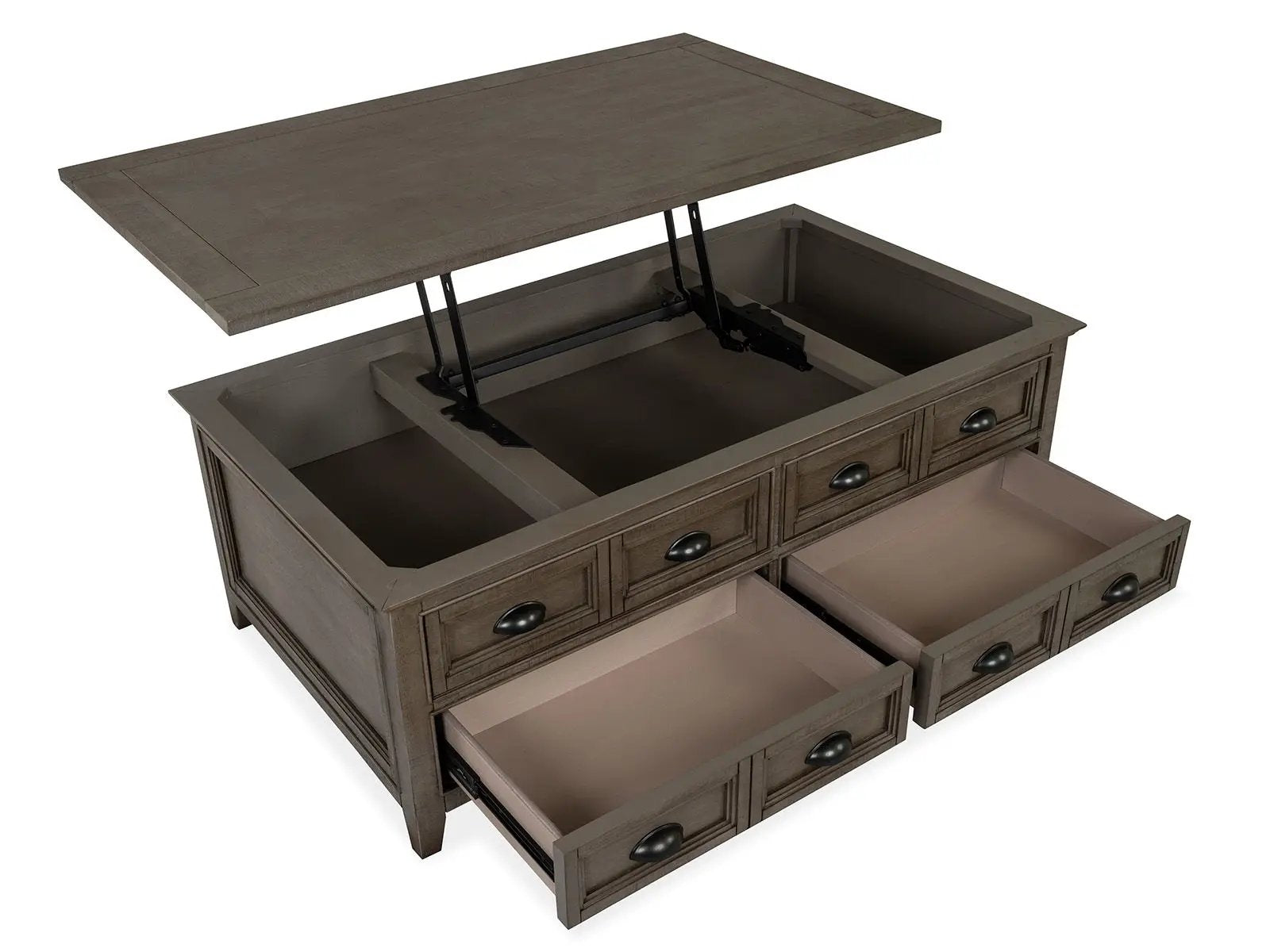 Paxton Place - Lift Top Storage Cocktail Table With Casters - Dovetail Gray by Unique Piece Furniture