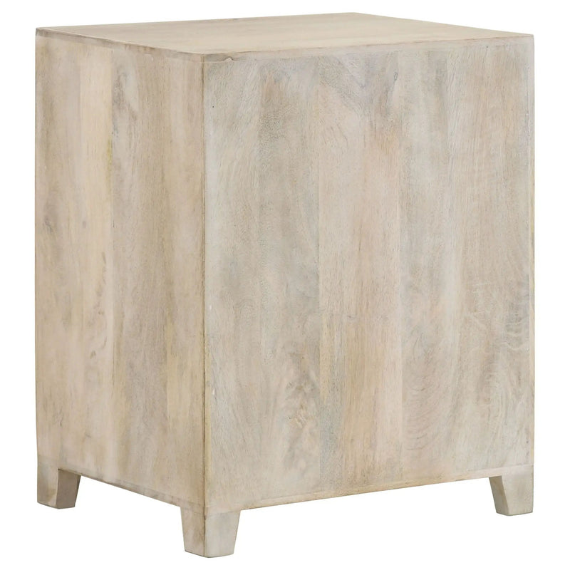 August 1-drawer Trellis Pattern Storage Cabinet White Washed by Unique Piece Furniture