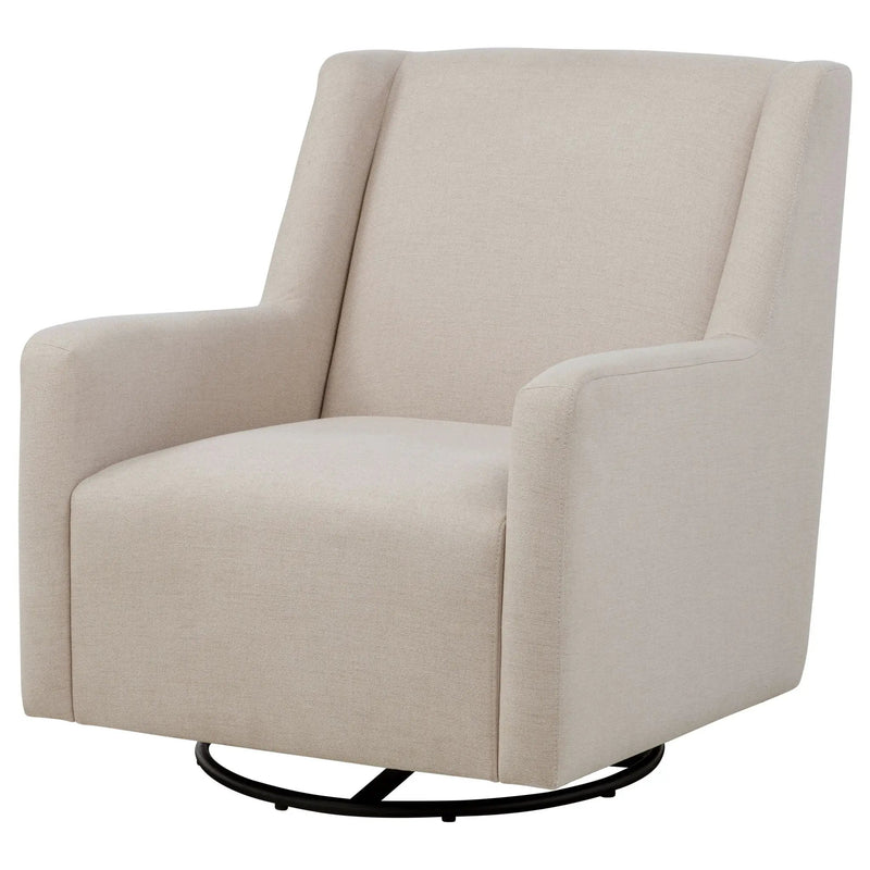 Sorrel Fabric Upholstered Swivel Glider Arm Chair Latte by Unique Piece Furniture