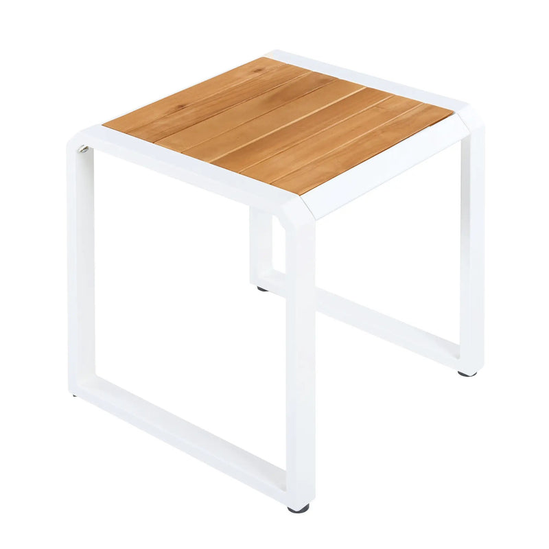 Outdoor Side Table with Teak Wood Top by HouseOfZazla