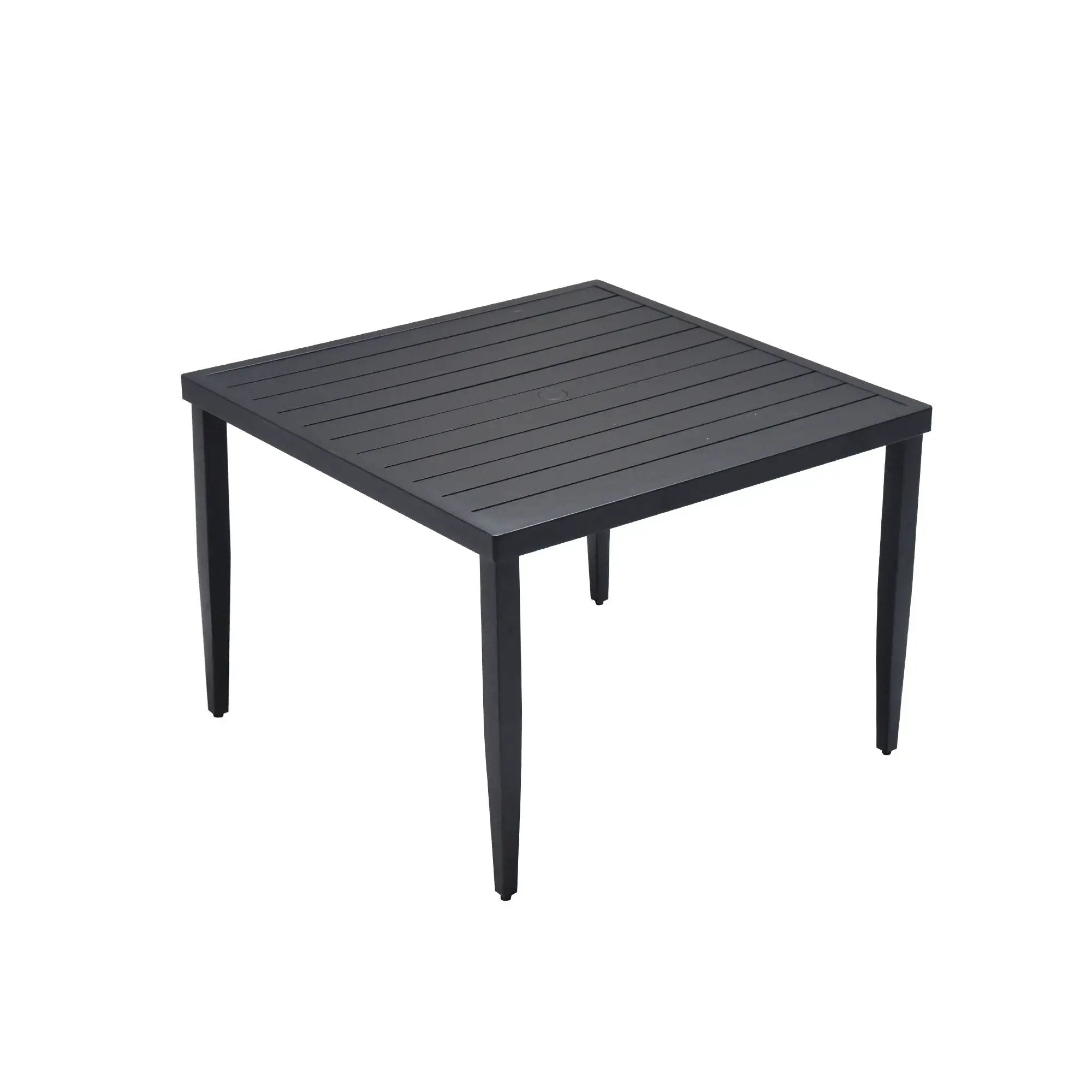 Outdoor Patio Dining Table With Tapered Feet & Umbrella Hole by HouseOfZazla