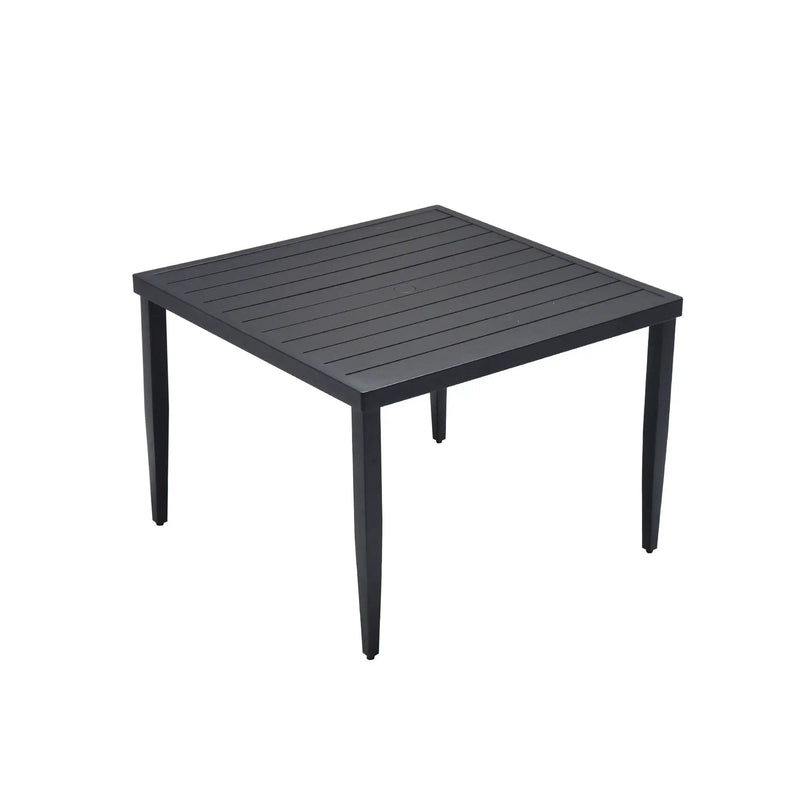 Outdoor Patio Dining Table With Tapered Feet & Umbrella Hole by HouseOfZazla