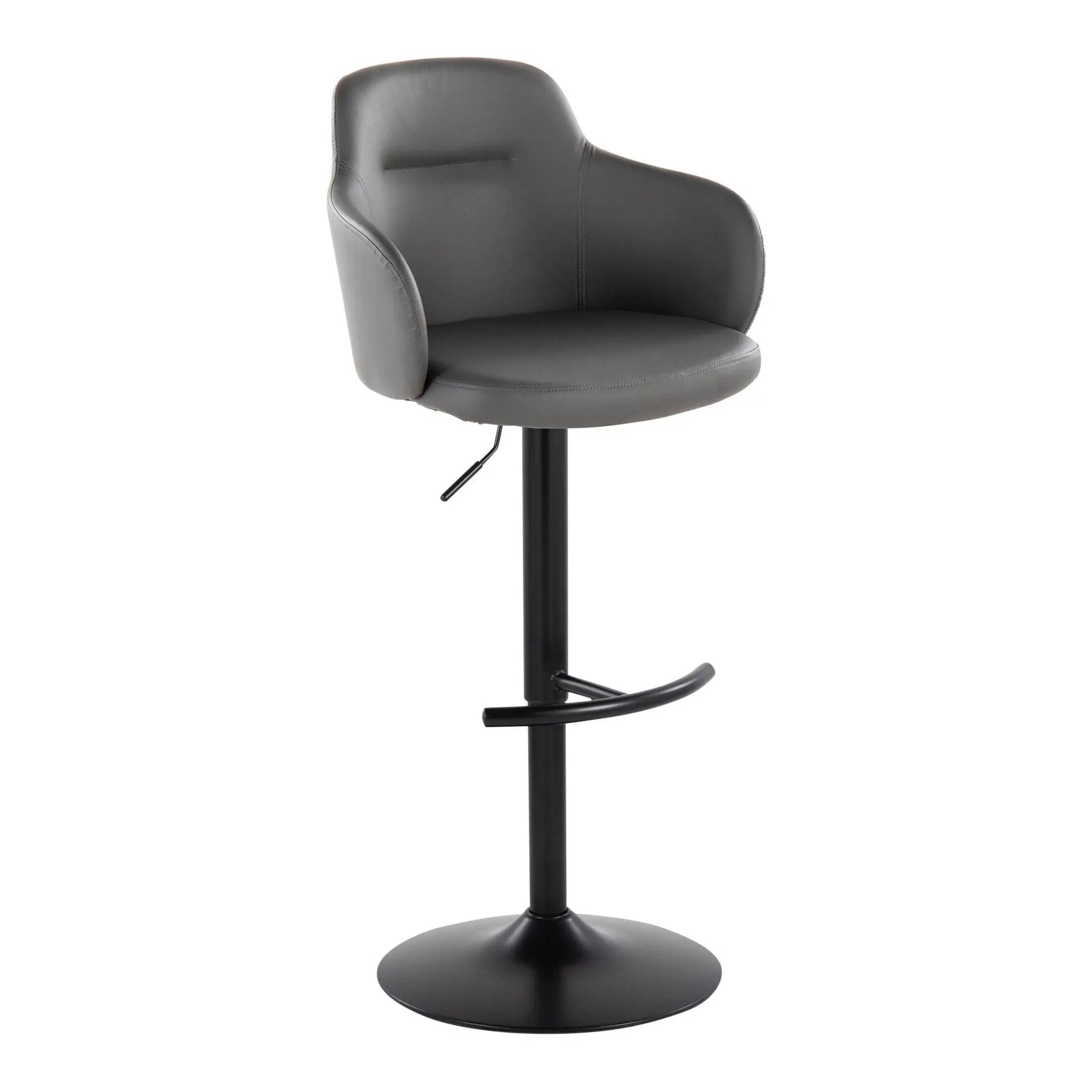 Boyne - Contemporary Adjustable Barstool With Swivel With Rounded T Footrest (Set of 2) by Unique Piece Furniture