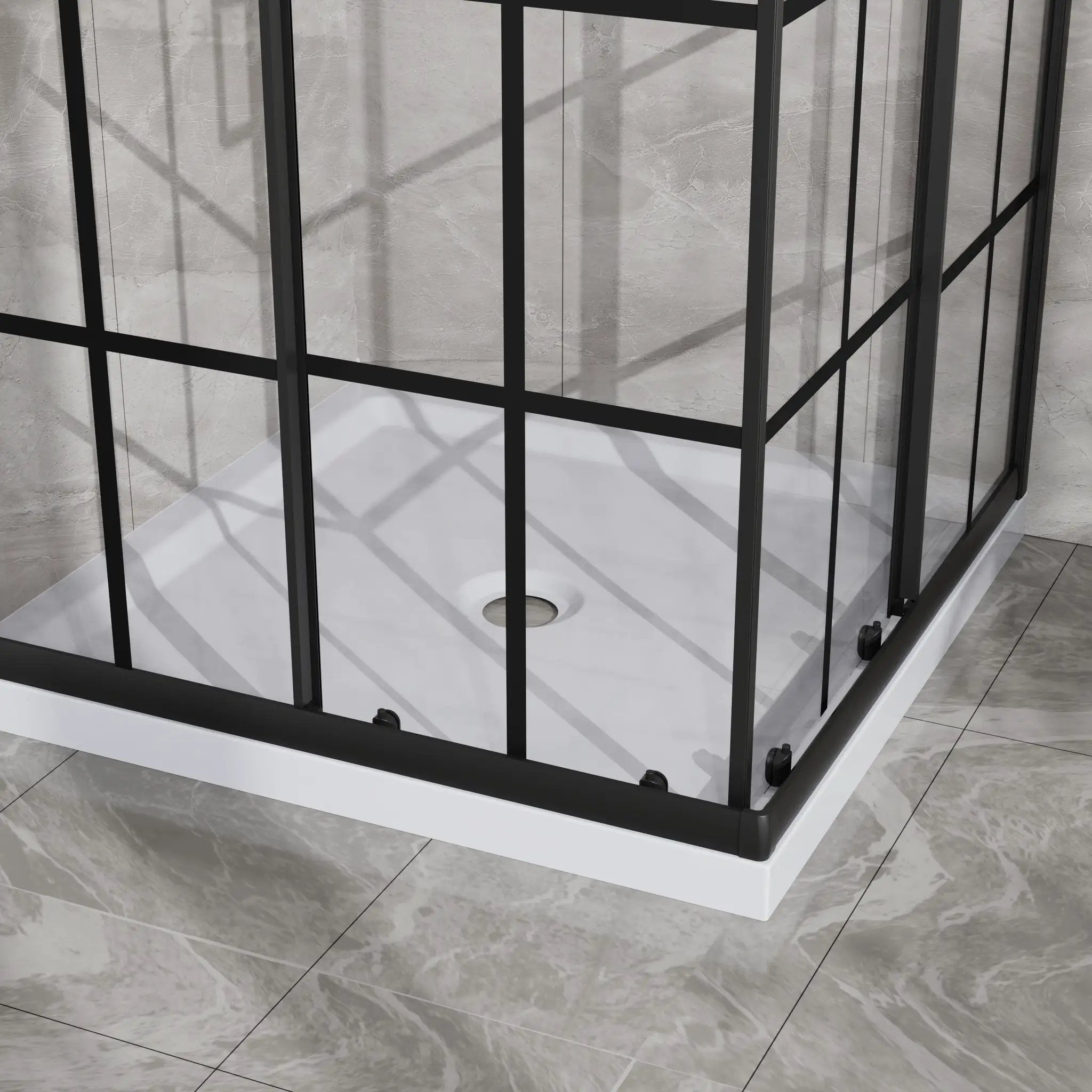 Goodyo Corner Shower Door - 36" D x 36" W x 72" H by HouseOfZazla
