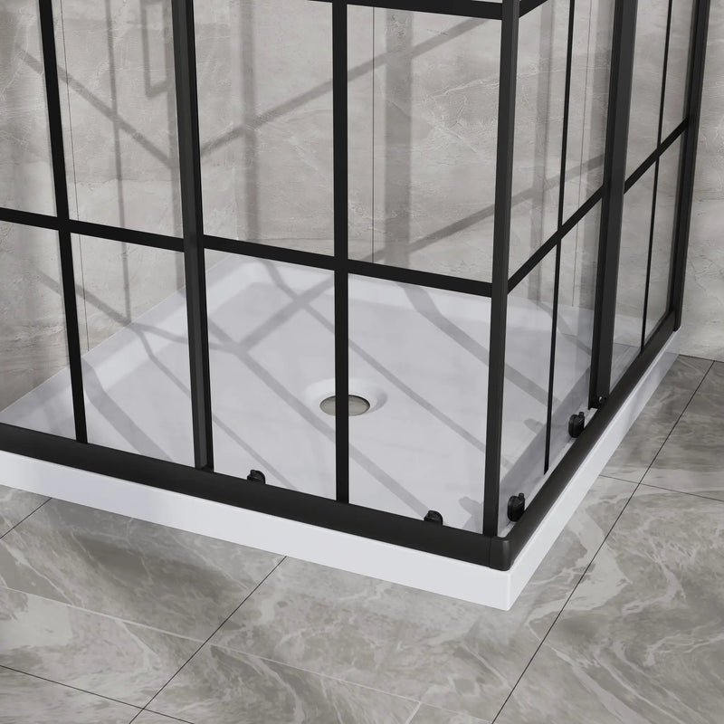 Goodyo Corner Shower Door - 36" D x 36" W x 72" H by HouseOfZazla