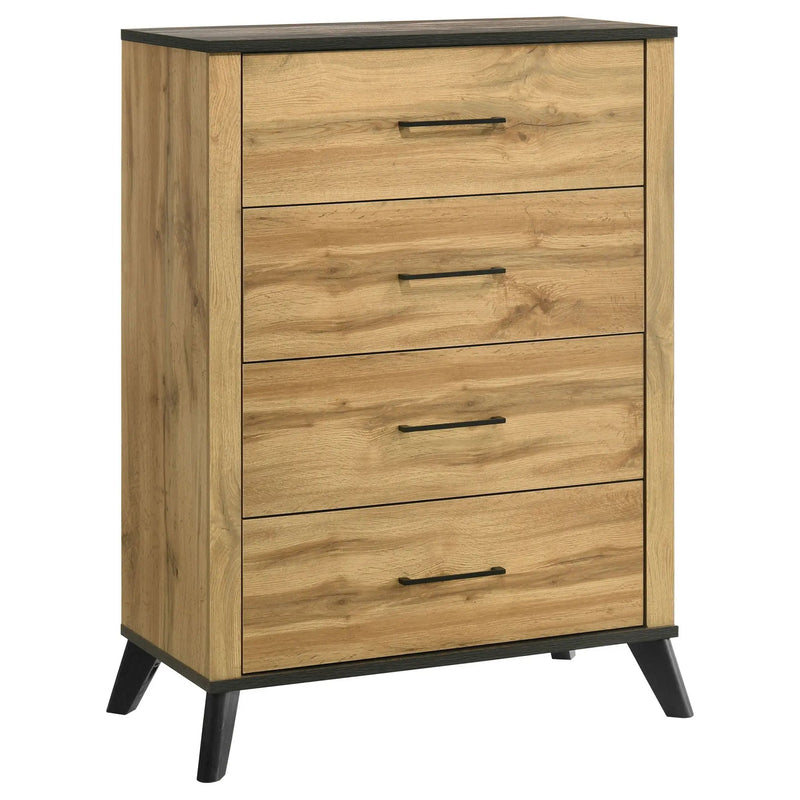 Kaywood 4-drawer Bedroom Chest of Drawers Natural Pine by Unique Piece Furniture
