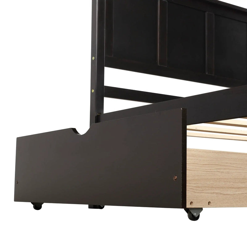Platform Storage Bed With 2 Wheel Base Drawers by Unique Piece Furniture