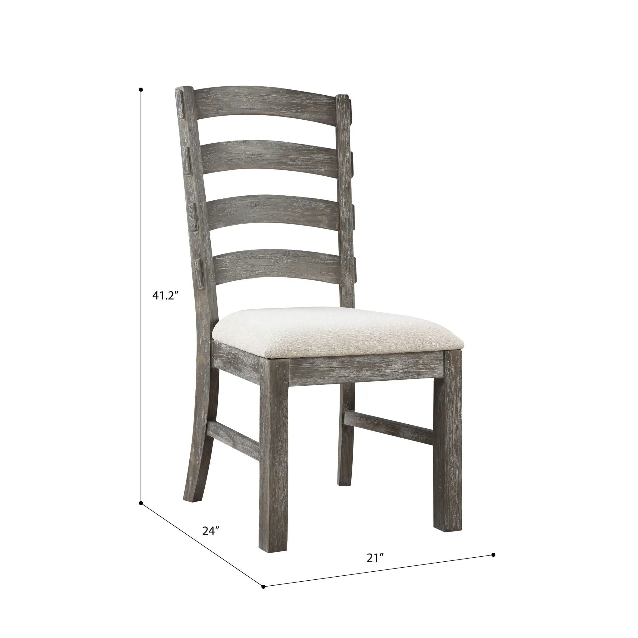 Upholstered Dining Chairs (Set of 2) - Brown - Wood by Unique Piece Furniture