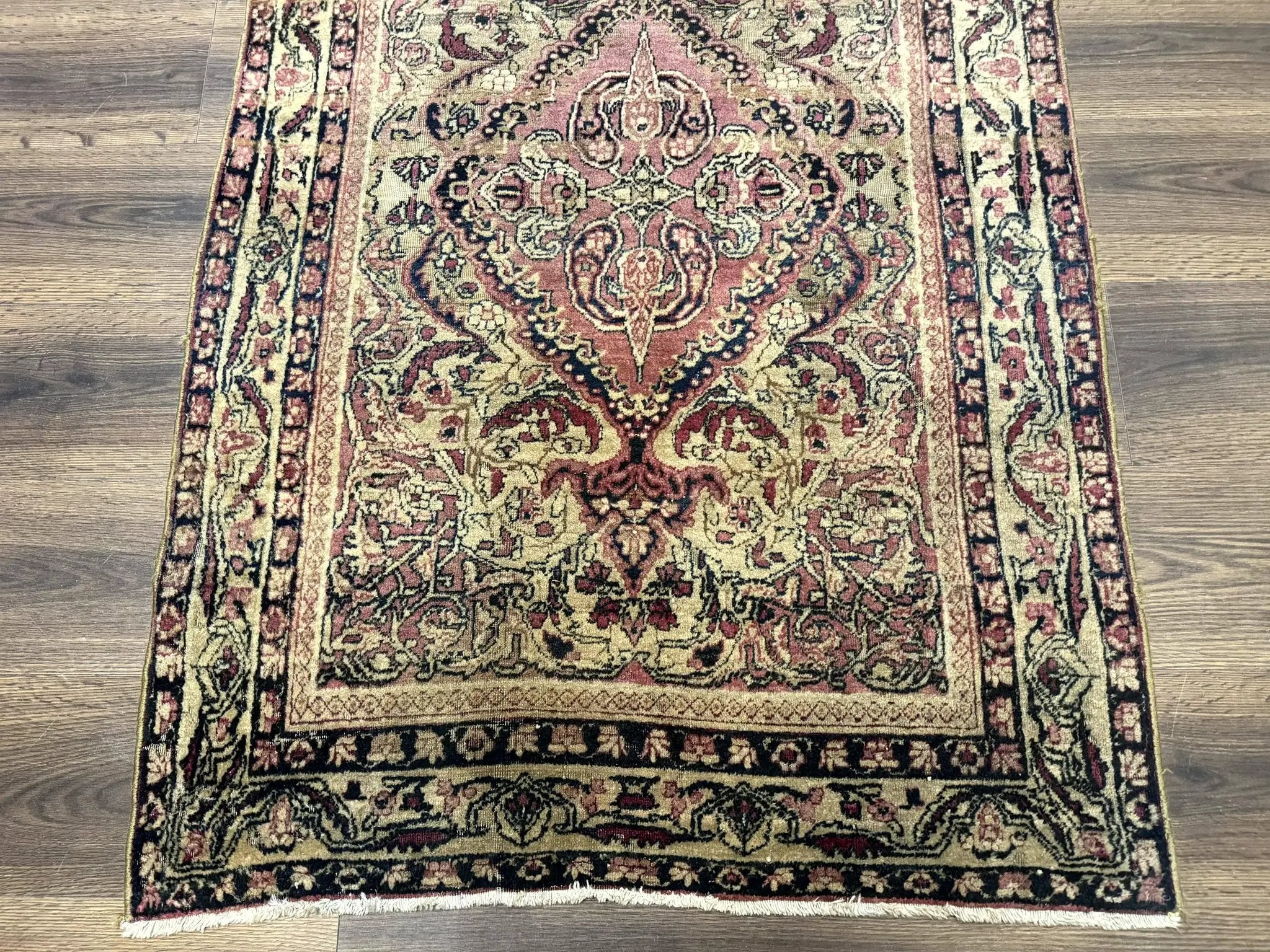 Antique Persian Lavar Rug 3x5, Persian Kerman Rug, Traditional Persian Carpet by Jewel Rugs