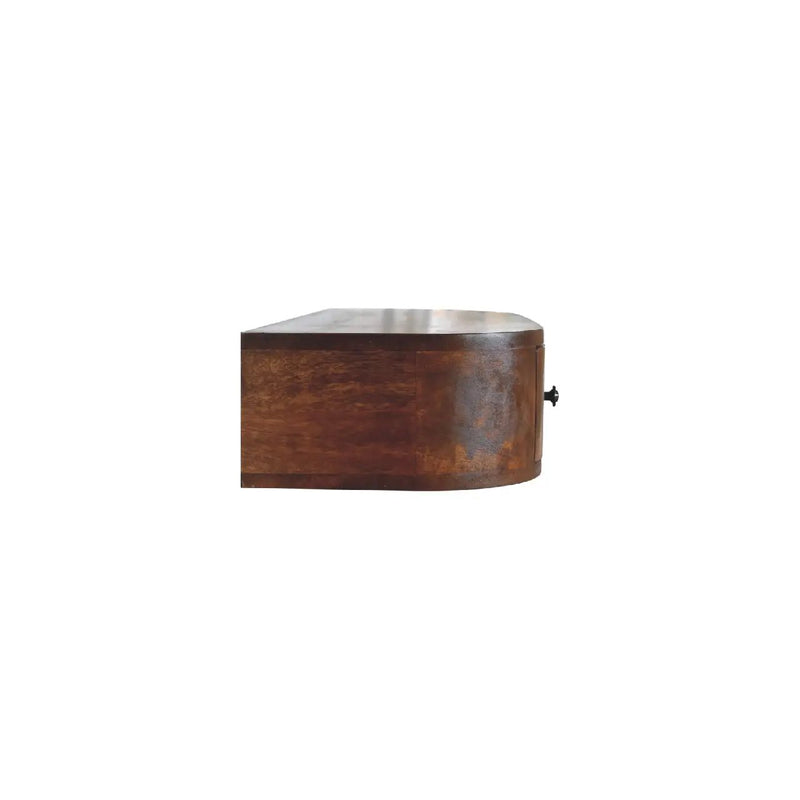 Solid Wood Lunar 2-Drawer Floating Console, 1 Open-slot by HouseOfZazla