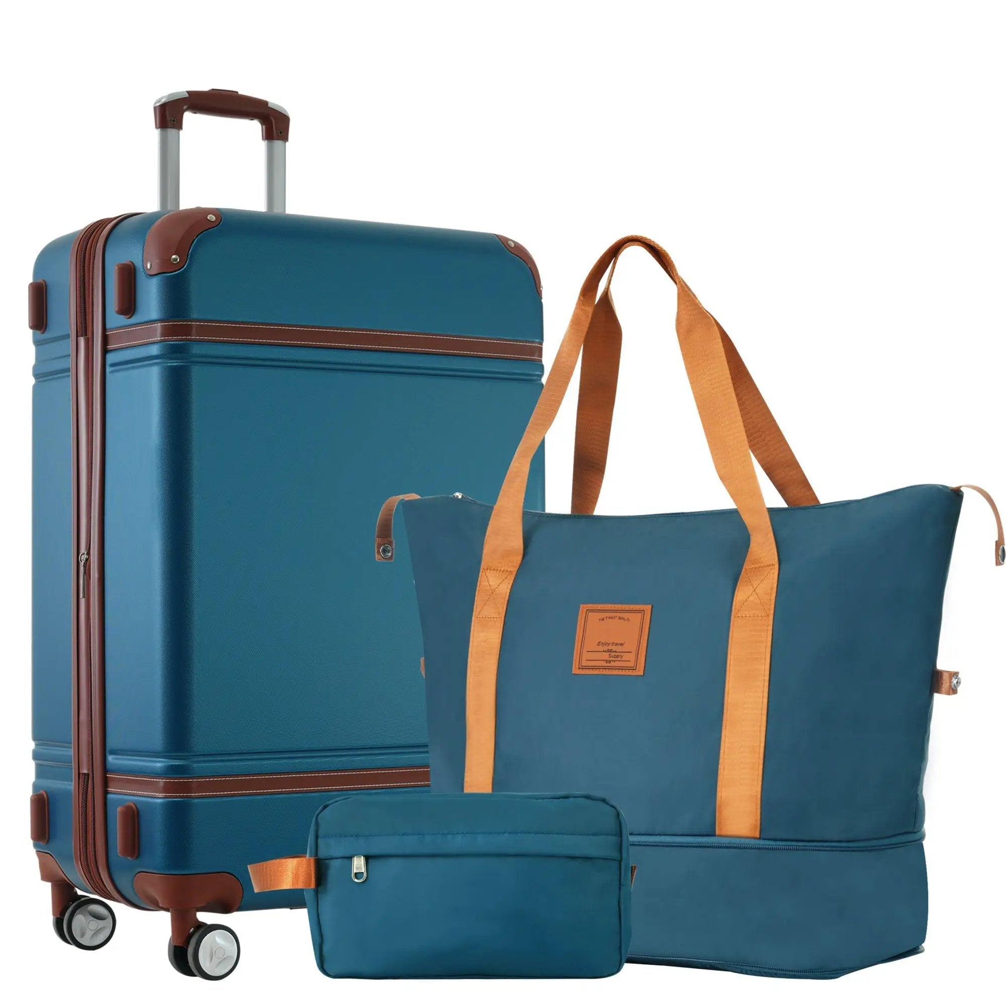 Hardshell 3-Piece Luggage Set with TSA Lock and Spinner Wheels by HouseOfZazla