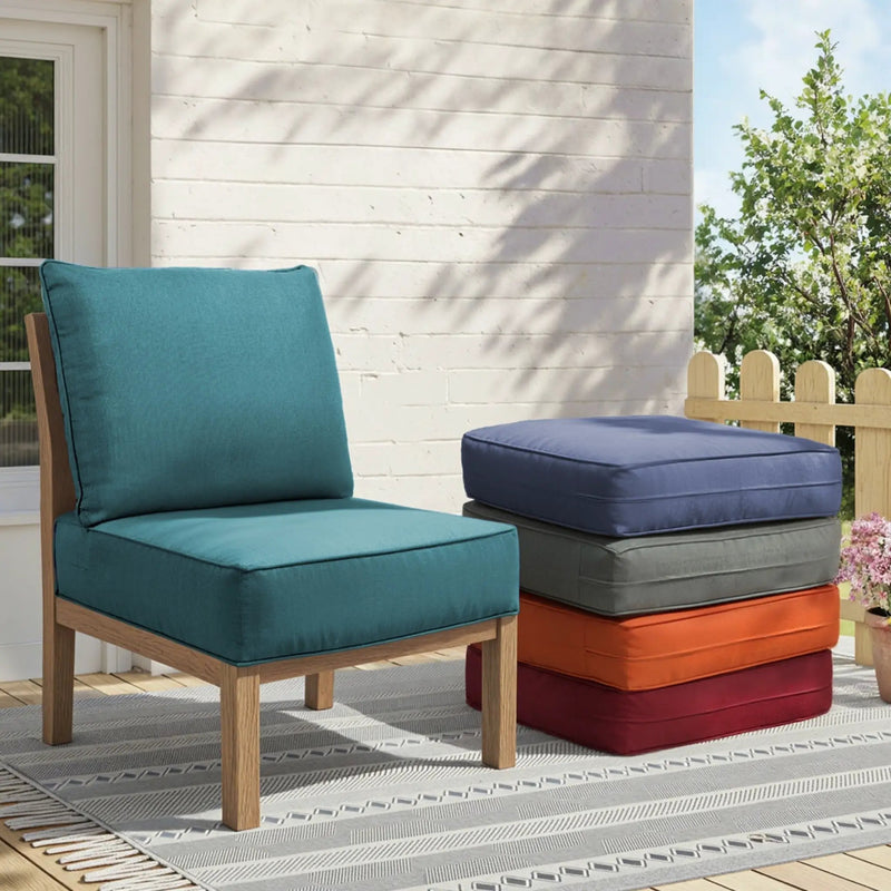 6" Thicker Outdoor Chair Cushion Set - Peacock by HouseOfZazla