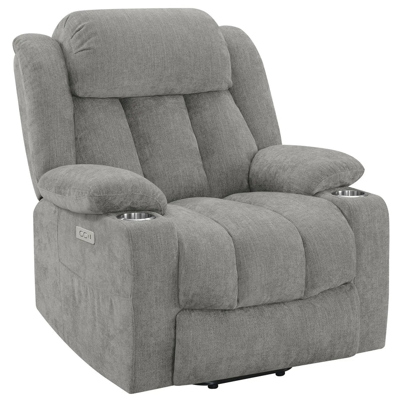 Beca - Upholstered Power Lift Recliner With Cupholders And USB Charging by Unique Piece Furniture