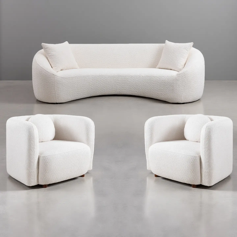 Minimalist Curved Sofa, 3 Seater by HouseOfZazla