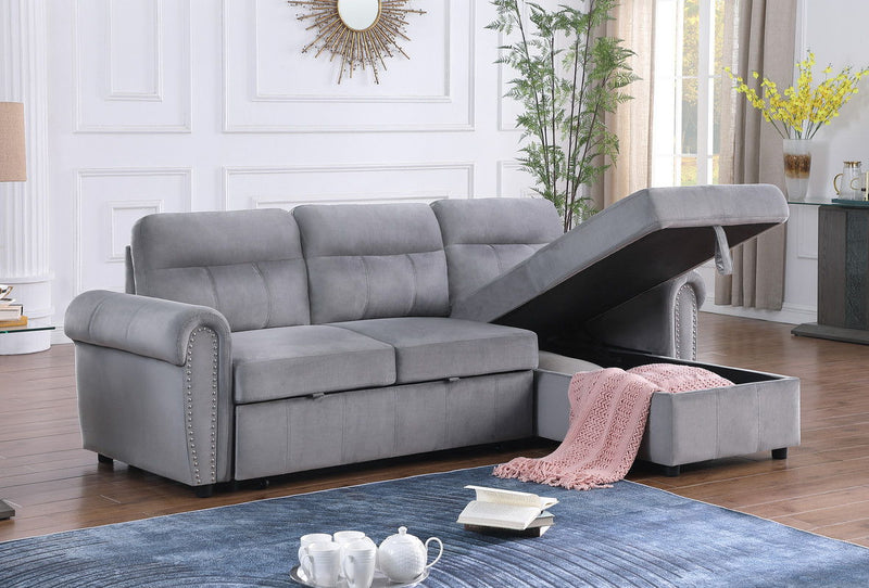 Ashton - Reversible Sleeper Sectional Sofa Chaise by HouseOfZazla