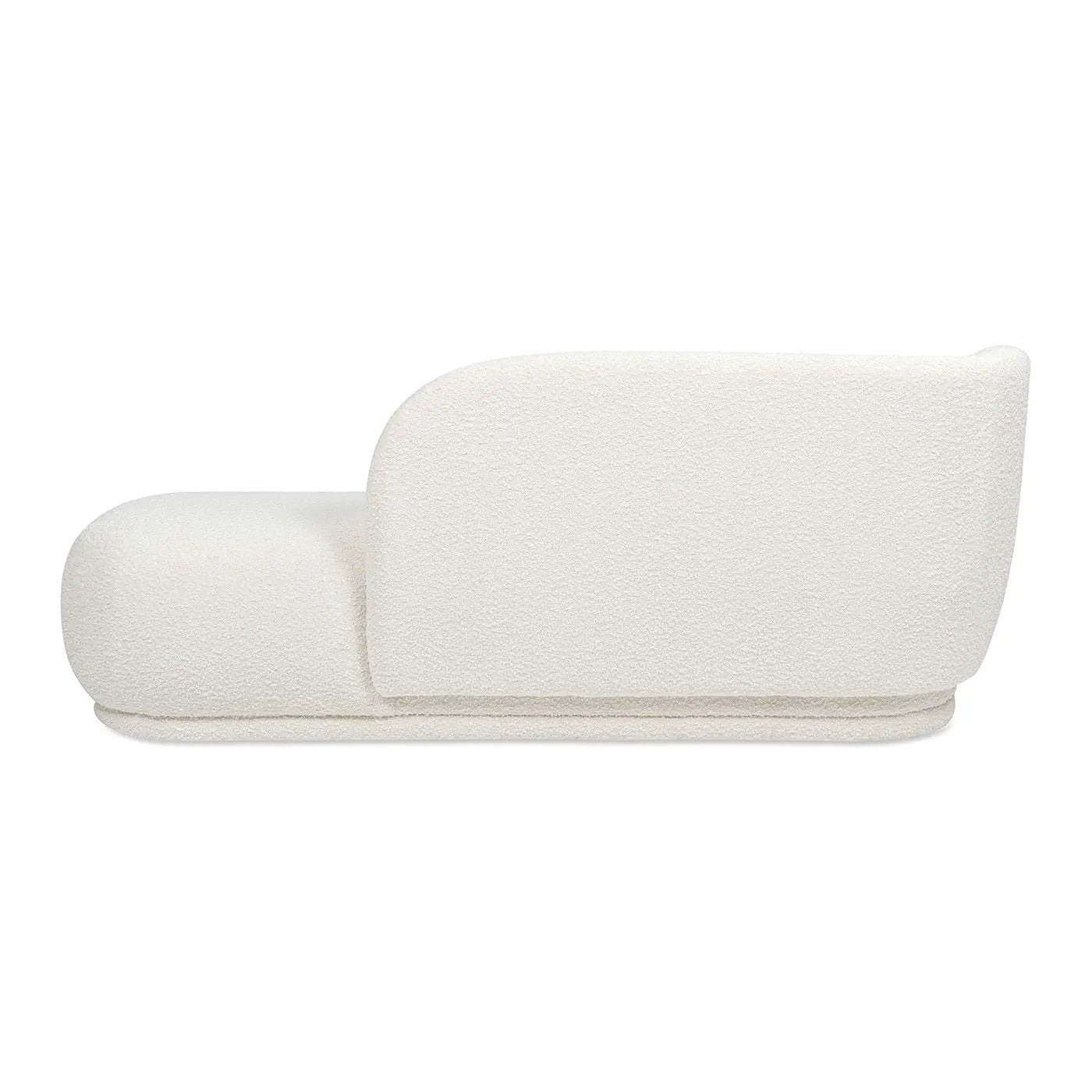 Aire - RAF Modern Rounded Chaise Lounge - Ivory White by Unique Piece Furniture