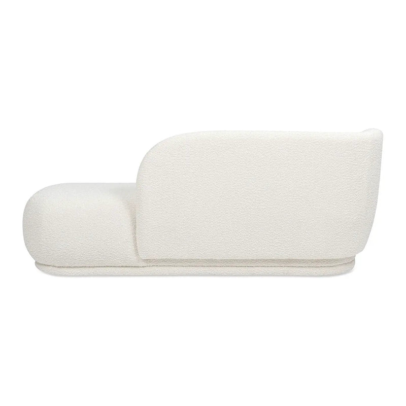 Aire - RAF Modern Rounded Chaise Lounge - Ivory White by Unique Piece Furniture