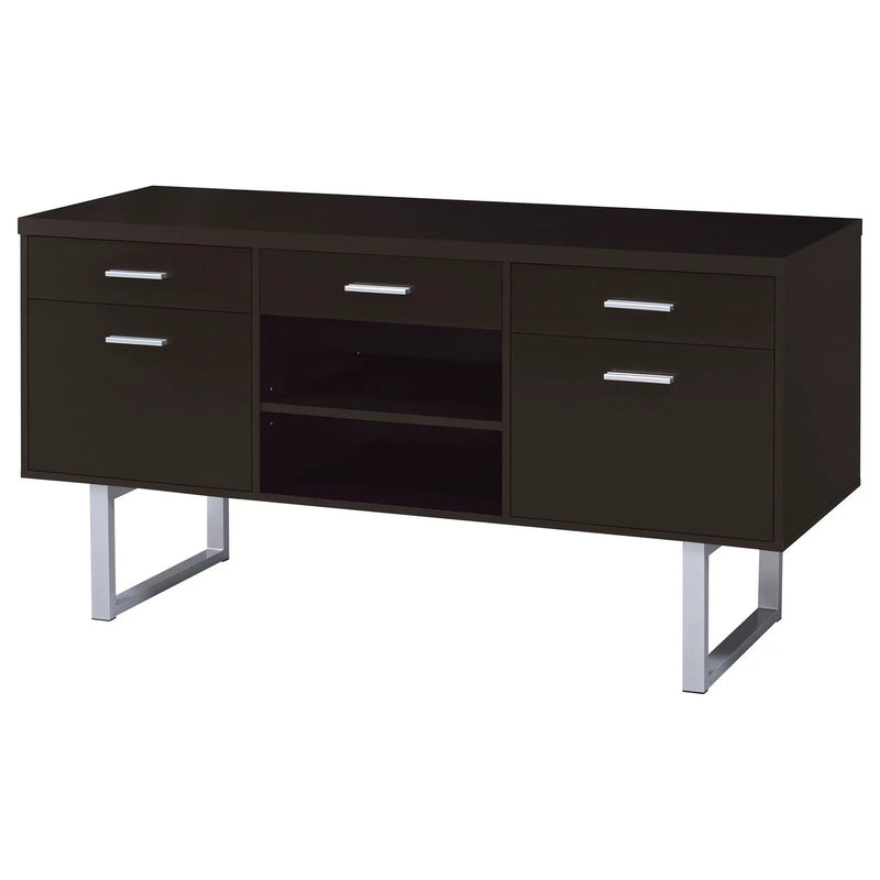 Lawtey 5-drawer Home Office Storage Credenza Cappuccino by Unique Piece Furniture