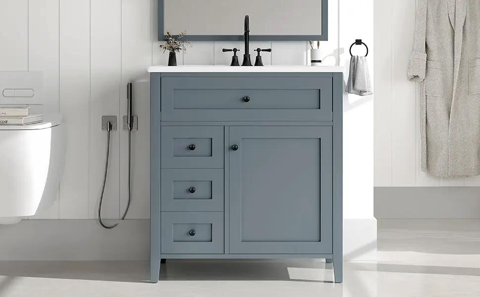 30-Inch Bathroom Vanity with Storage by HouseOfZazla