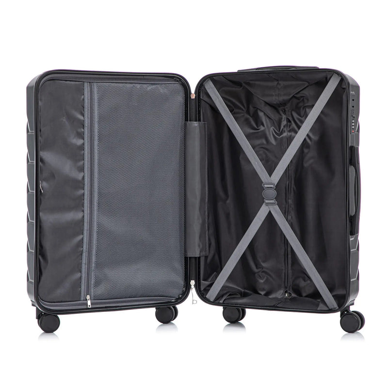 3 Pieces Set 20" / 24" / 28" Spinner Wheel Luggage With Combination Lock by HouseOfZazla